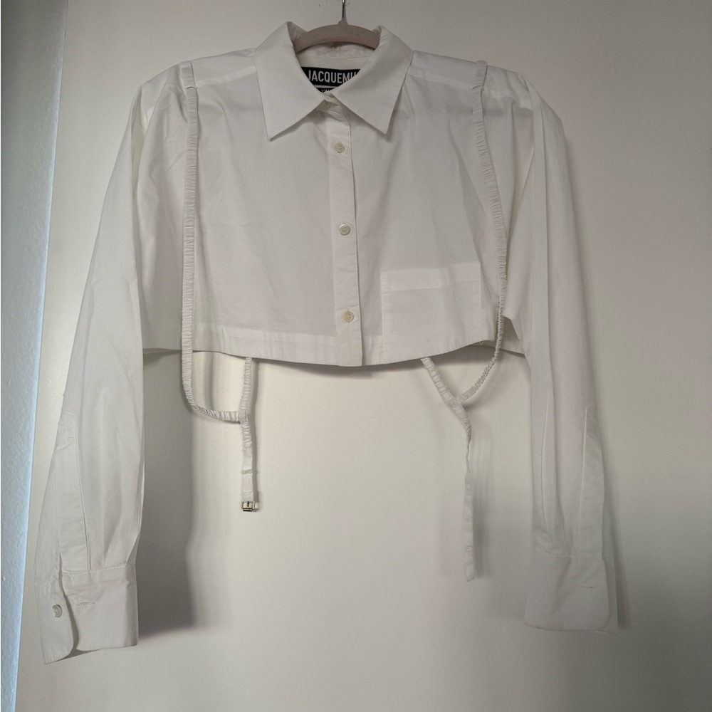 Jacquemus White Cropped Button Down
